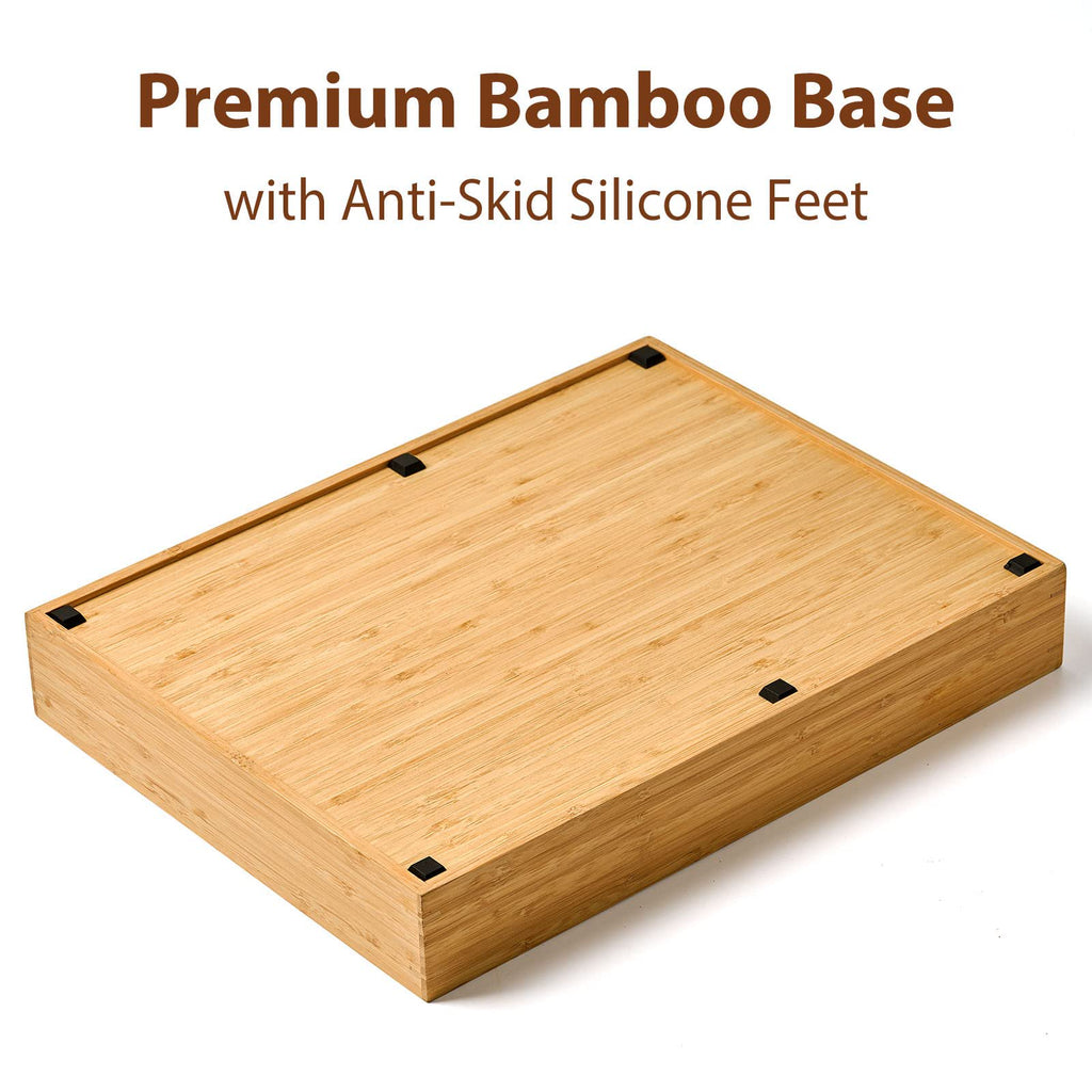 7-Slot Bamboo Kitchen Utensil Tray Q3595