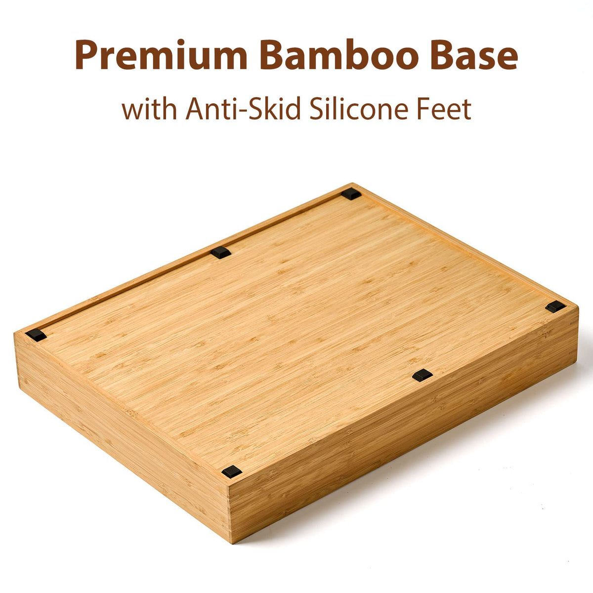 7-Slot Bamboo Kitchen Utensil Tray Q3595