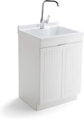 24 inch Laundry Cabinet with Faucet and ABS Sink E6117