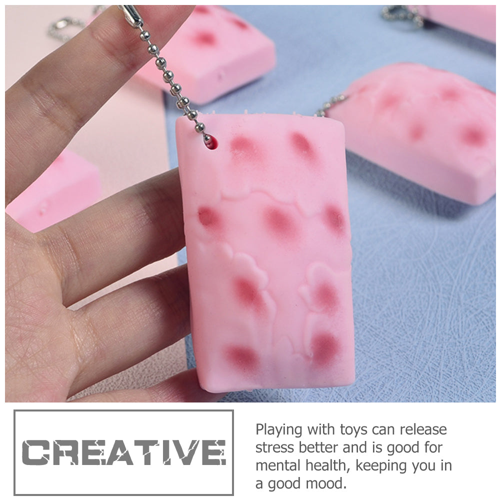 Pink TPR Squeeze Tofu Toy 3 Pcs P277