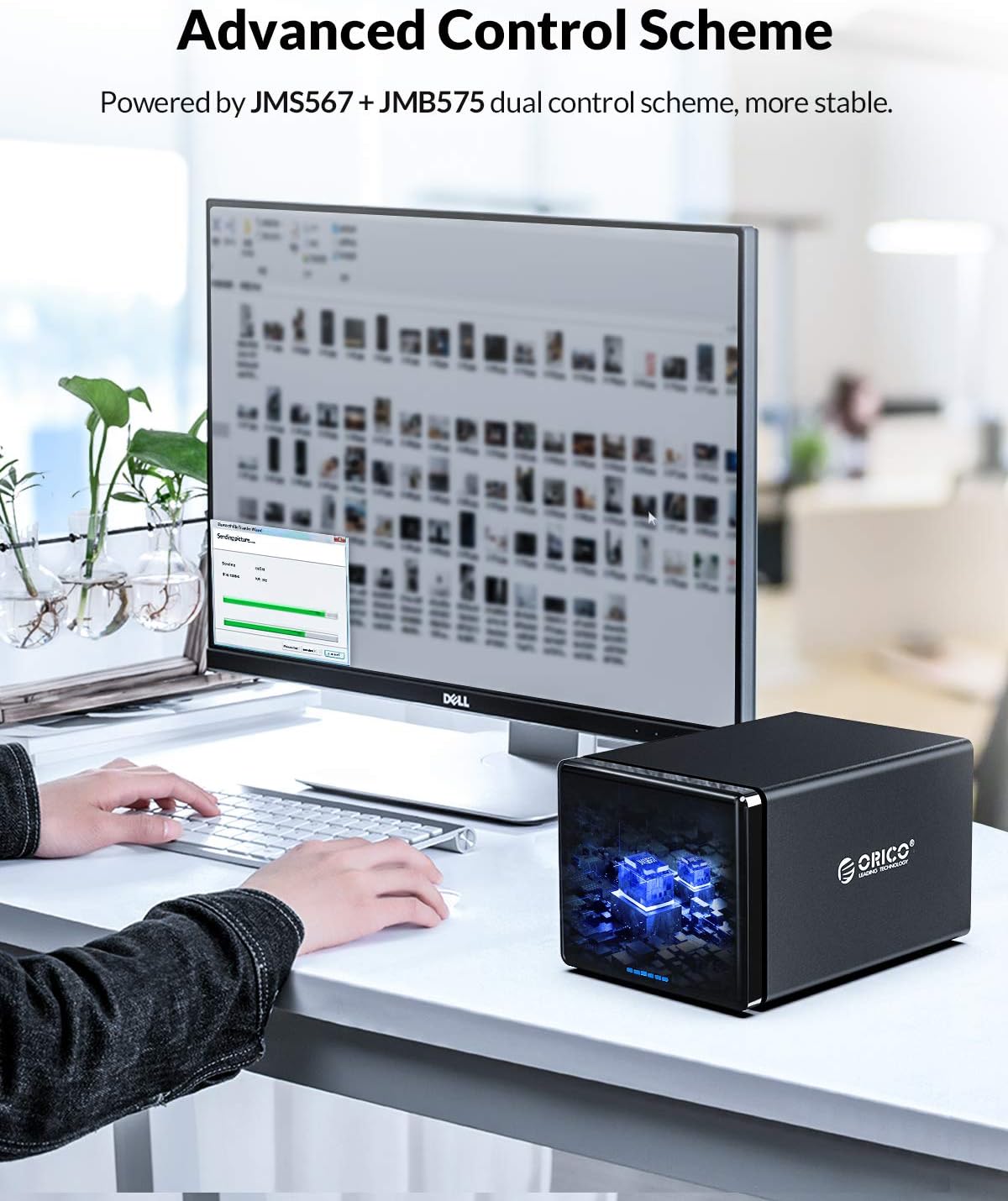 5 Bay Magnetic Aluminum Type-C to SATA Hard Drive Enclosure F703