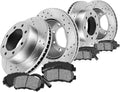 Front and Rear Brake Rotors and Metallic Brake Pads K4719