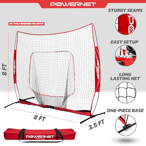 Portable Softball Baseball Training Net with Carrying Bag R908912