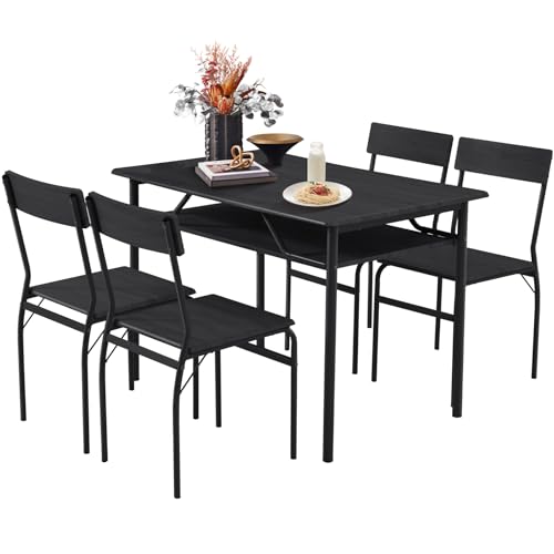 Natural Wood Dining Table Set for 4 K419248