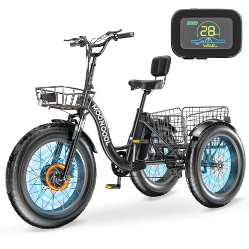 Electric Tricycle, 20" x 4" Fat Tire, 48V 500W, 7 Speed, Aluminum Frame K4234