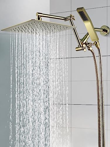 All Metal 12 Inch Rainfall Shower Head with Handheld Spray Combo, 71 Inches Stainless Steel Hose, Oil Rubbed Bronze A6140