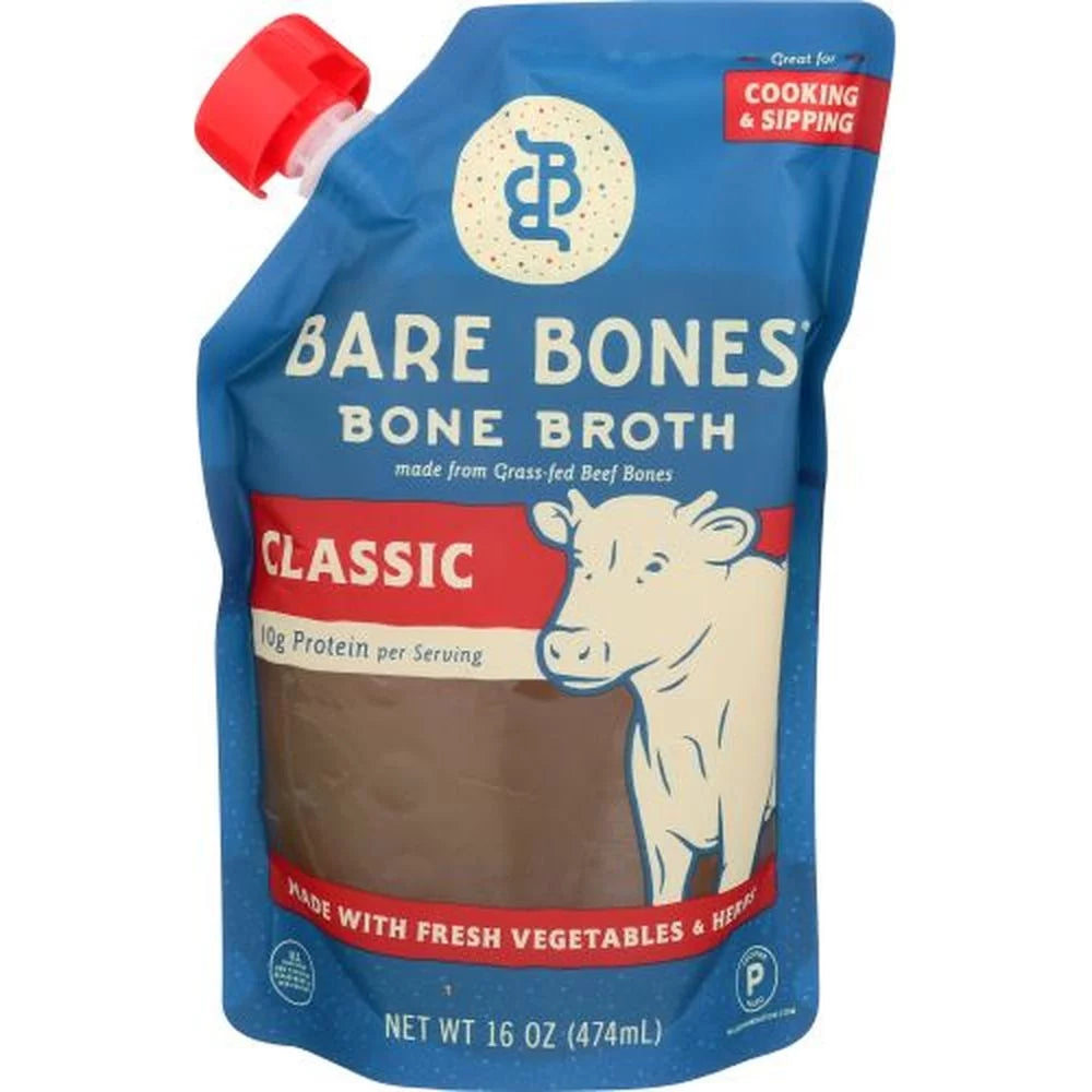 Grass Fed Beef Bone Broth, 16 Ounce, 6 per Case V407257