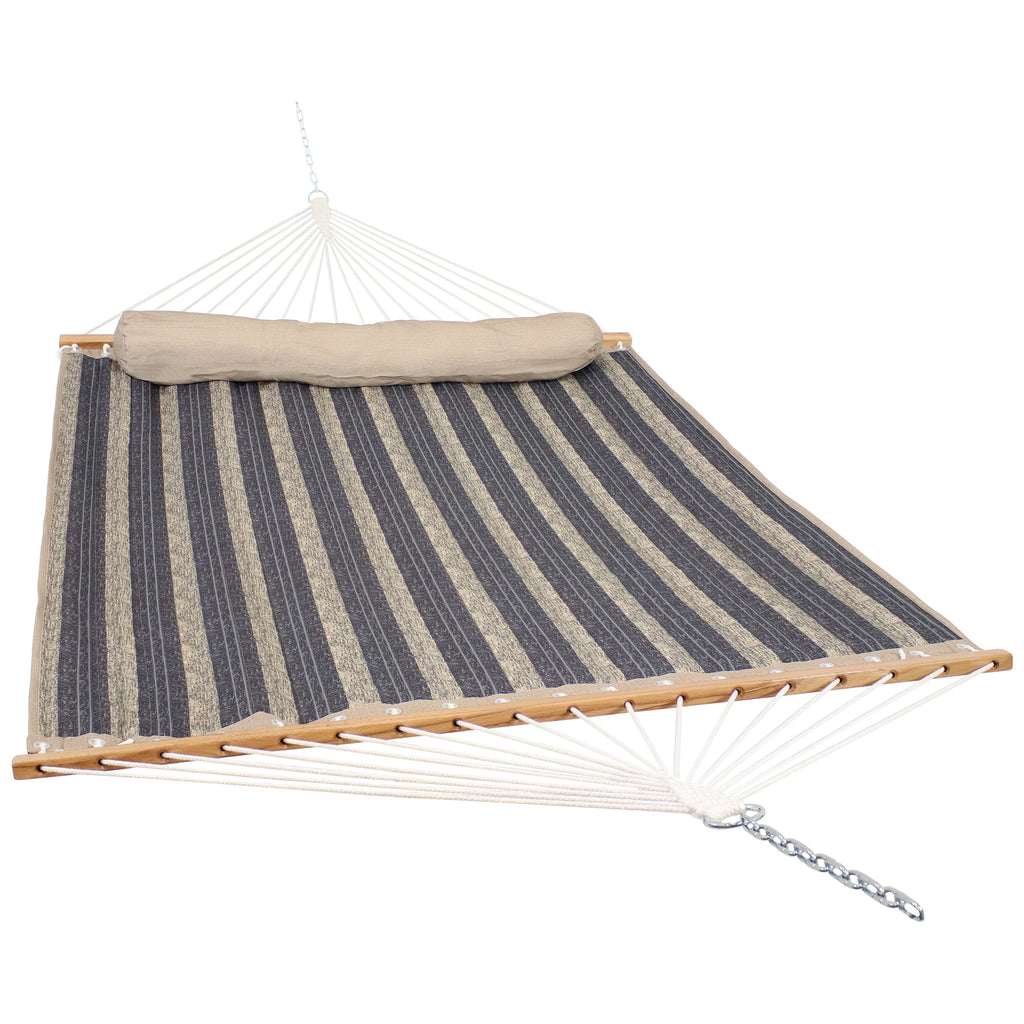 Quilted Fabric Double Hammock with Pillow D73470