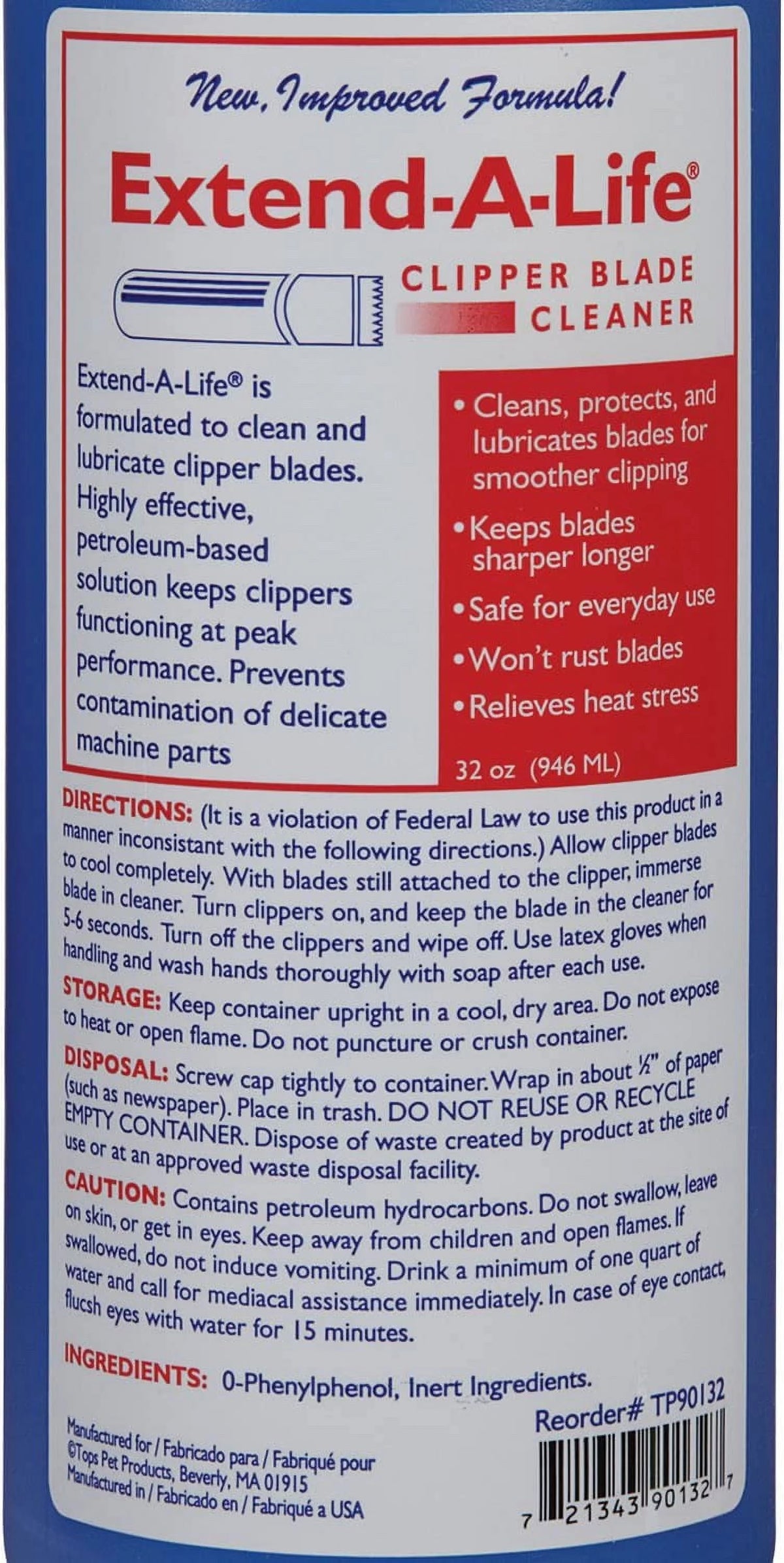 32oz Clipper Blade Rinses J3078