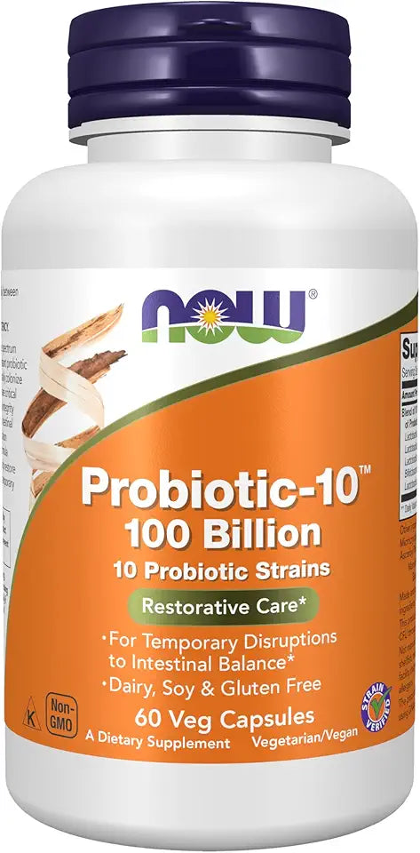 Probiotic-10 100 Billion 10 Probiotic Strains 60 Veg Capsules J99589