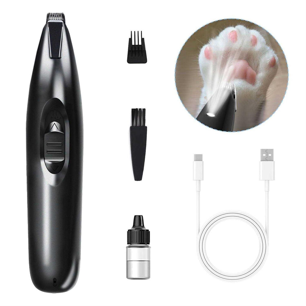 Dog Paw Trimmer with LED Cordless Rechargeable Dog Clippers O189