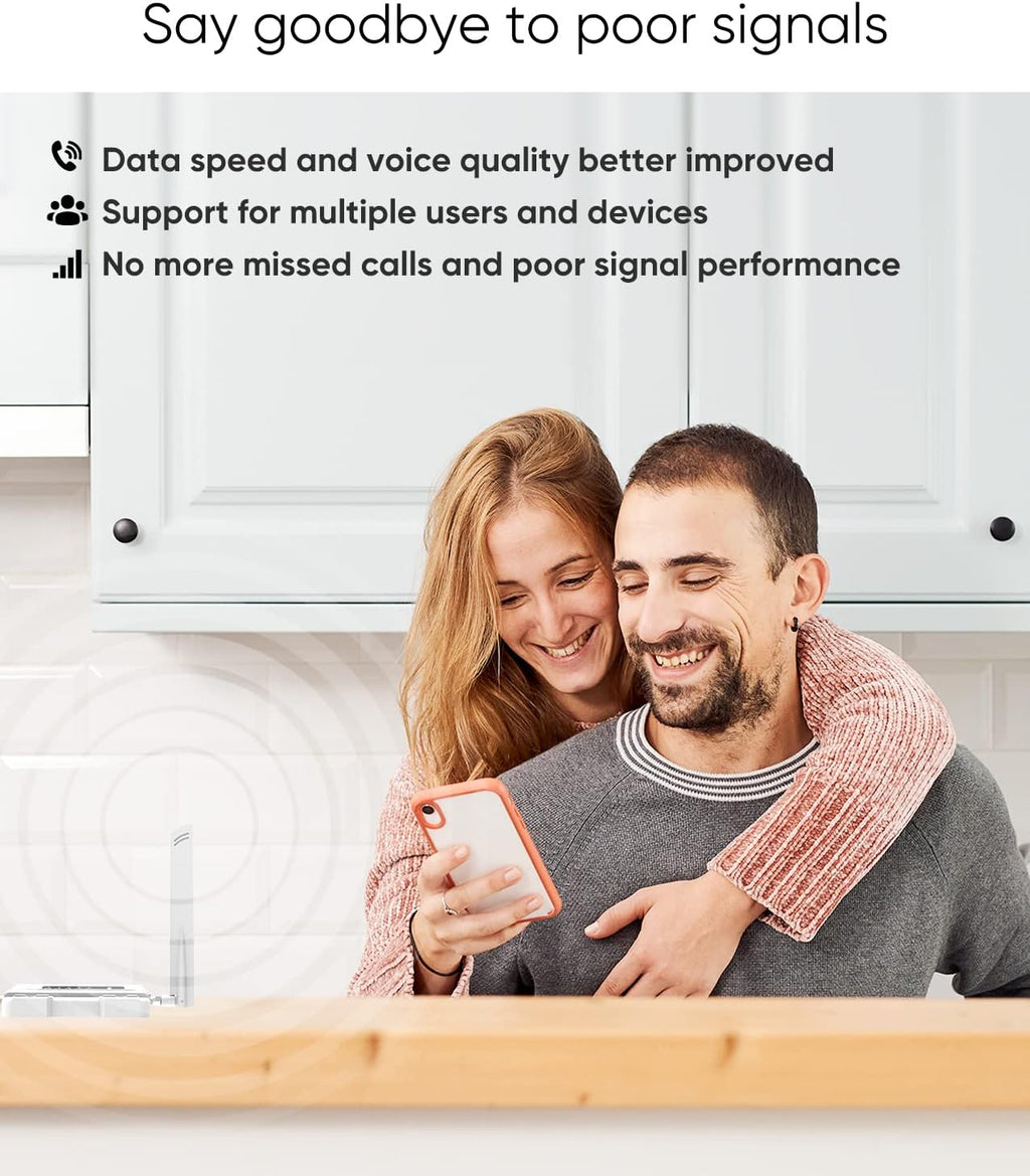 Cell Phone Signal Booster Kit for Home Up to 2,500 sq ft, Boosts 3G/4G/5G LTE Data L6071