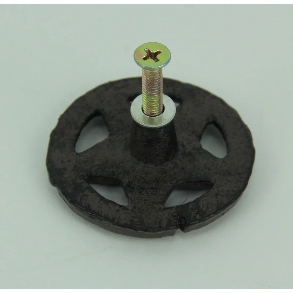 Brown Cast Iron Star Drawer Pulls Set of 24 B3611
