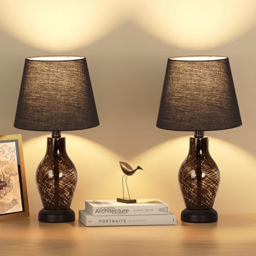 Pink Glass Dimmable Mushroom Table Lamp A3334