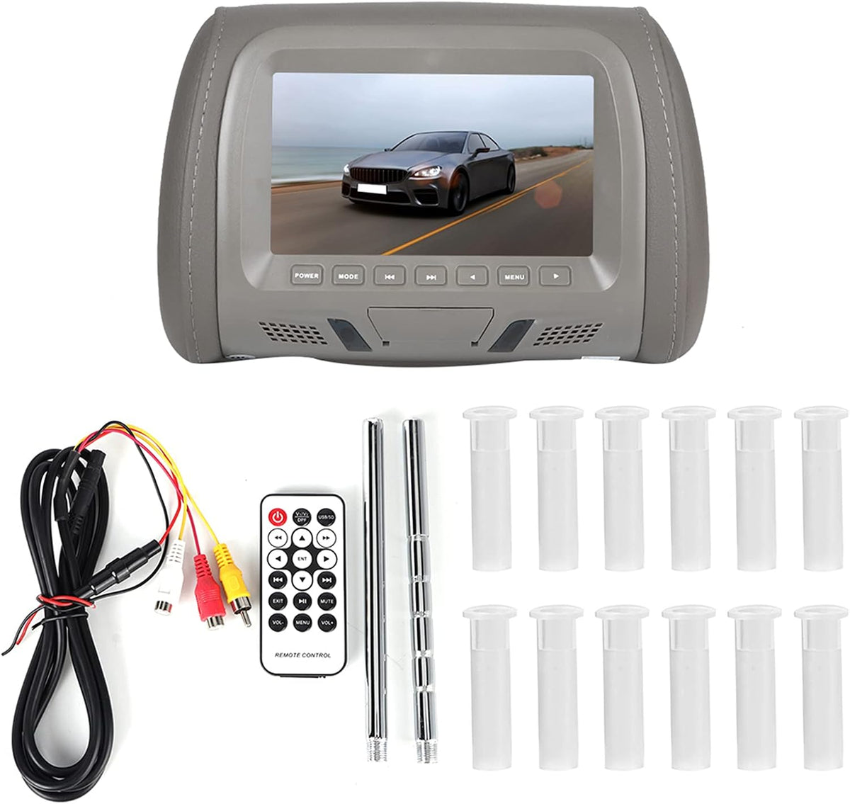 7in 12v ABS 800 X 480 Car Headrest Monitor MP5 Video Media Player F7859