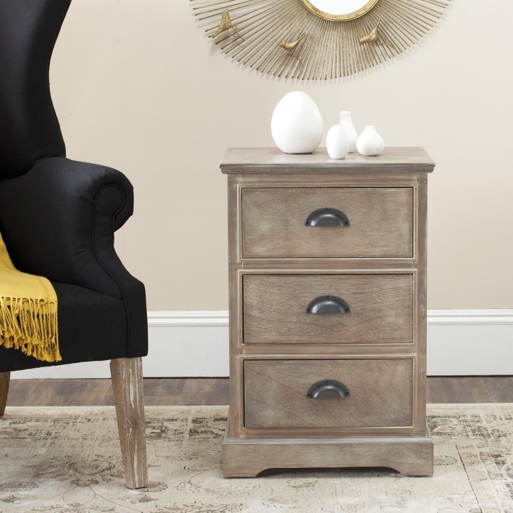 Grey 3 Drawer Side Table Z438891