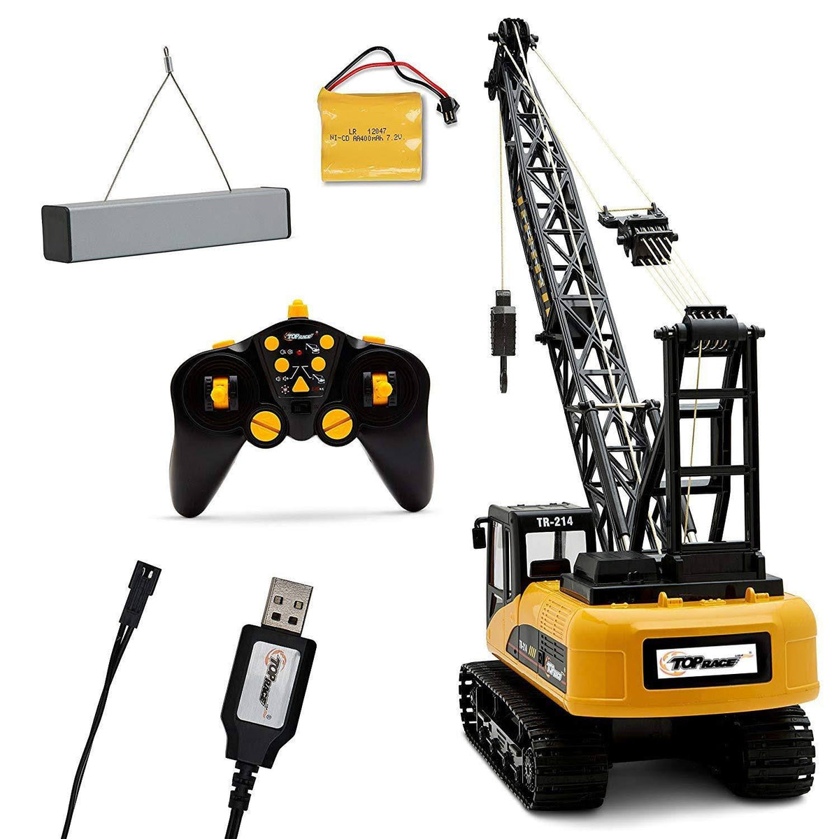 15 Channel Remote Control Crane 1 14 Scale RC Construction Toy Y75408