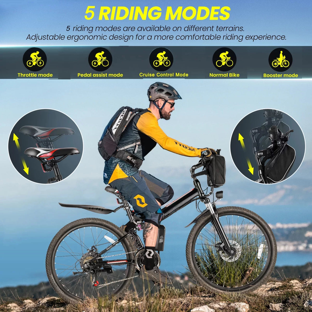500W 26" Folding Electric Bicycle Q91272
