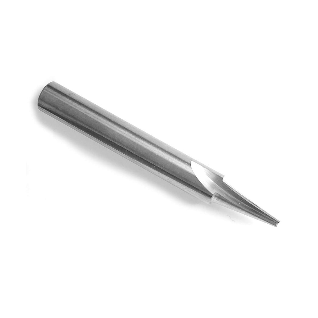 Solid Carbide CNC Router Bit 15 Deg 1/4 Shank R330