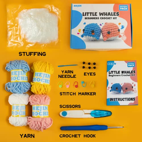 3PCS Crochet Animal Kit with Yarn, Eyes, Stuffing, Crochet Hook J407162