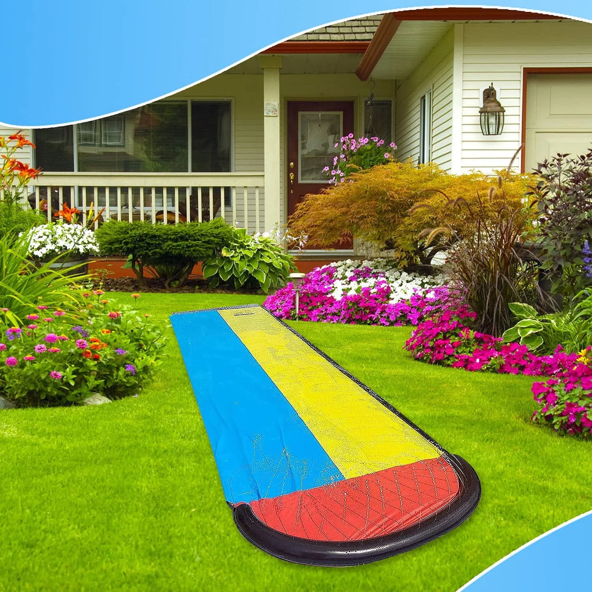 15.5ft Lawn Slide with Splash Sprinklers D877