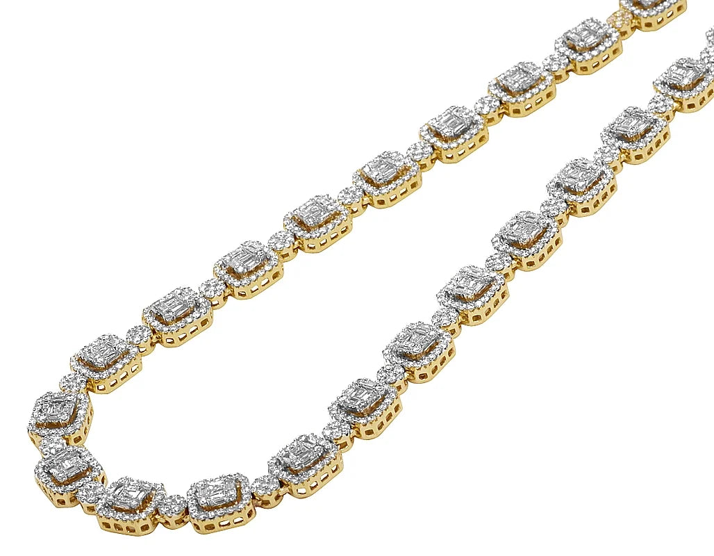 10K Yellow Gold Diamond Choker Necklace 18" C3598