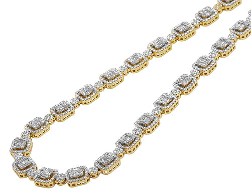 10K Yellow Gold Diamond Choker Necklace 18" C3598