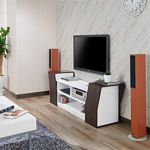 Modern Wood TV Stand in Wenge and White N599259