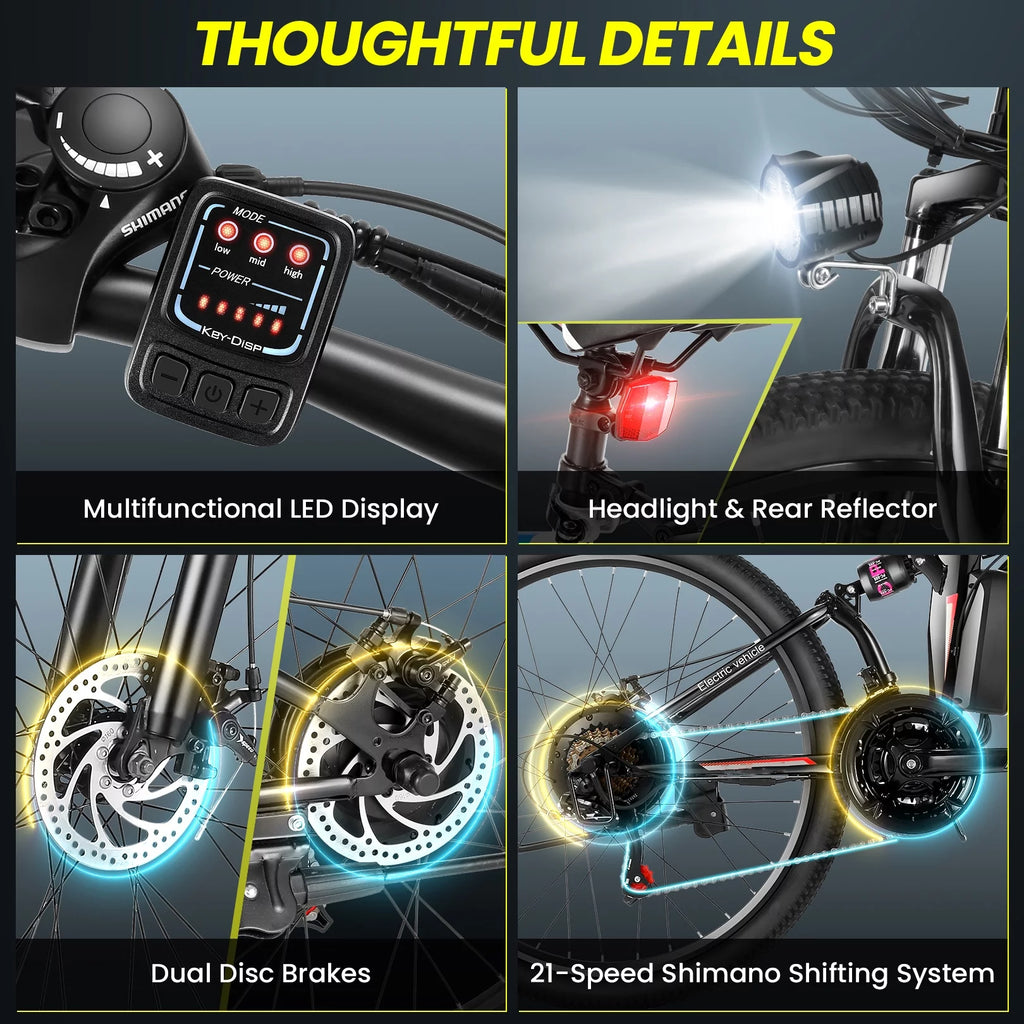 500W 26" Folding Electric Bicycle Q91272