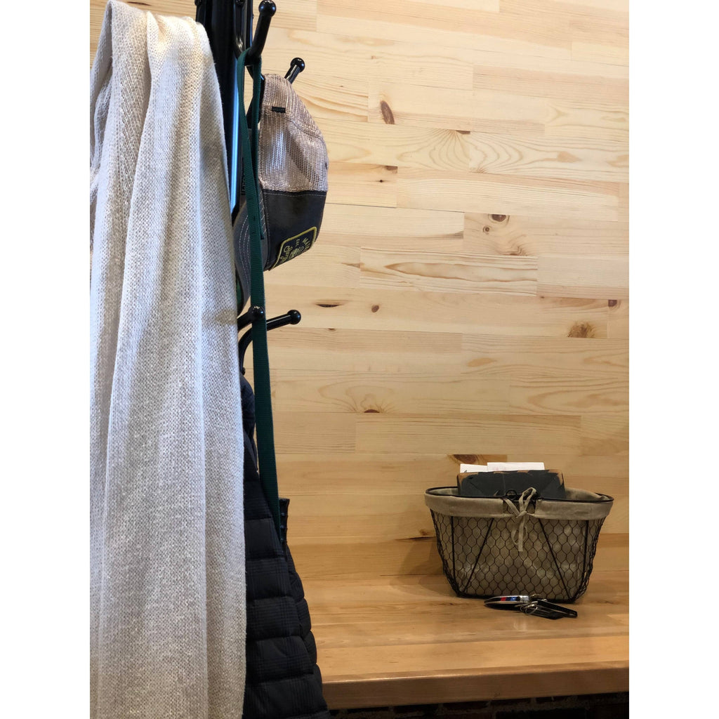 Pine Wooden Wall Planks (4x22 Wide - 10 Sq. ft, Platinum) R712948