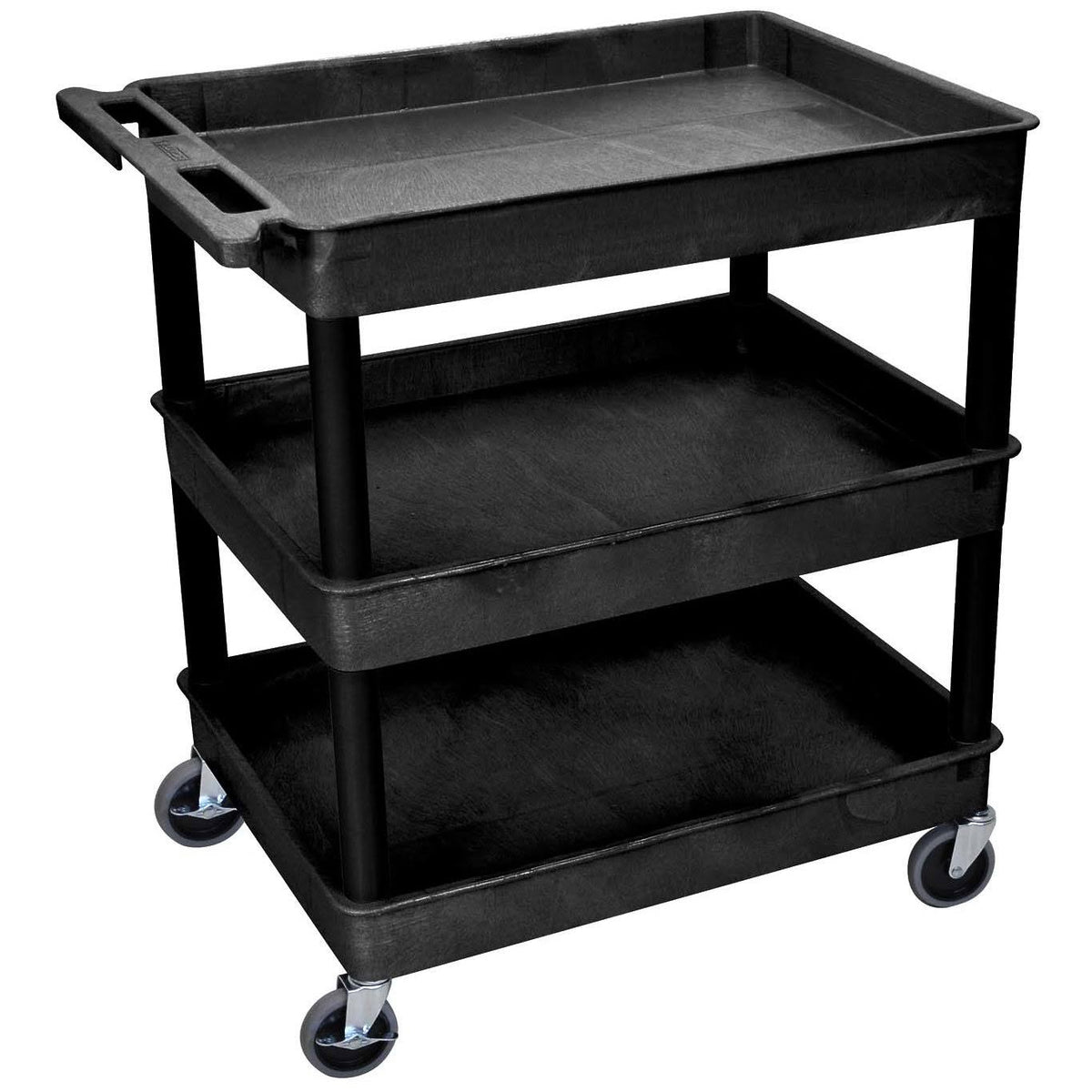 Black Three Shelves Utility Cart O6684