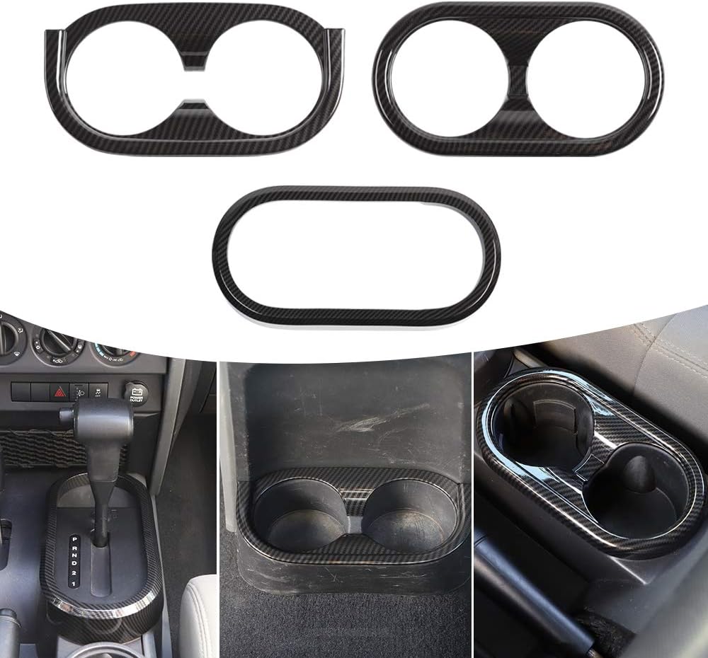 Gear Shift Panel Trim Cover ABS Carbon Fiber H715