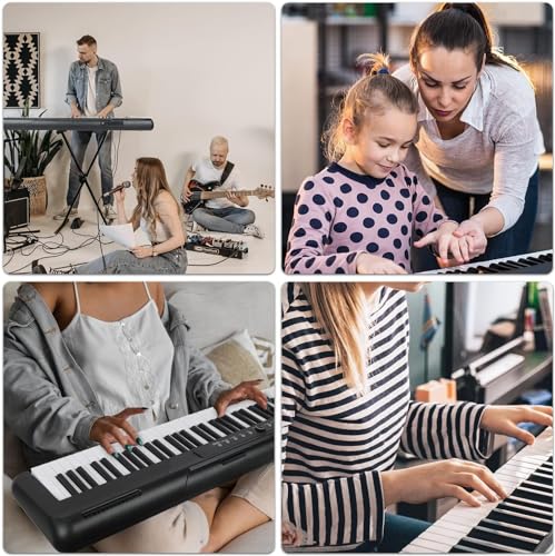 88 Key Semi Weighted Electric Digital Piano with Sustain Pedal, Power Supply, Stand, Carrying Case, Headphones M280276