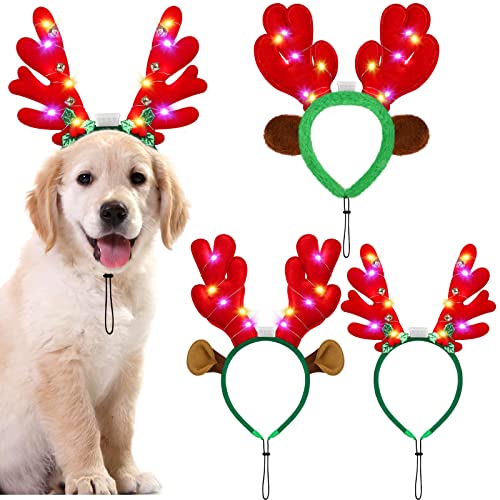 Light up Pet Christmas Headbands 3 Pieces T817018
