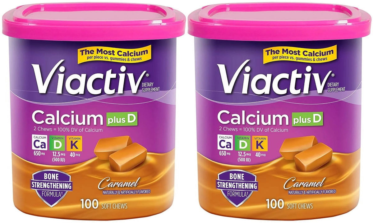 Caramel Calcium Soft Chews 100 EA (Pack of 2) G289546