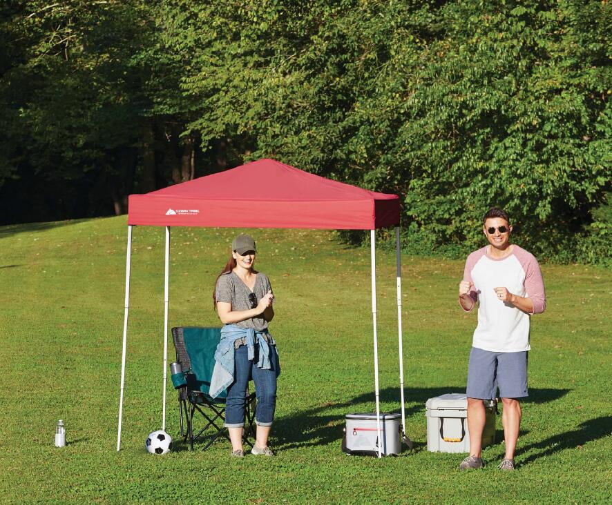 4' x 6' Instant Pop-up Canopy Outdoor Shading Shelter, Brilliant Red E30564