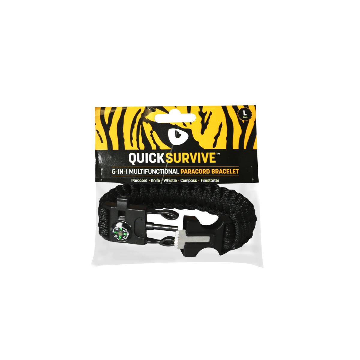50-Piece Survival Bundle with Fire Starter Canister, Stove, Flint, Paracord & Glove B22937