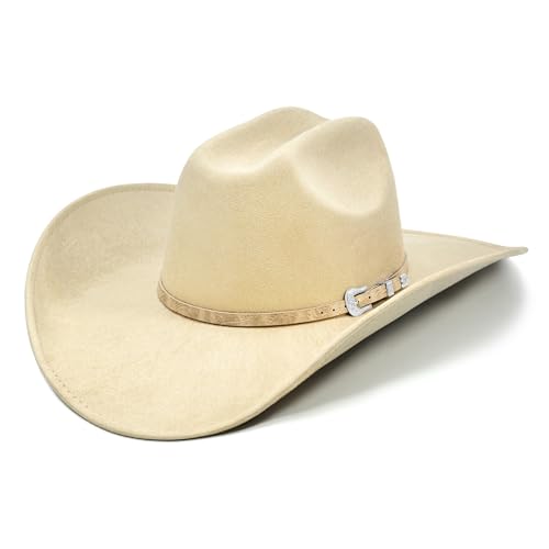 Felt Cowboy Hat with Shapeable Wide Brim F379