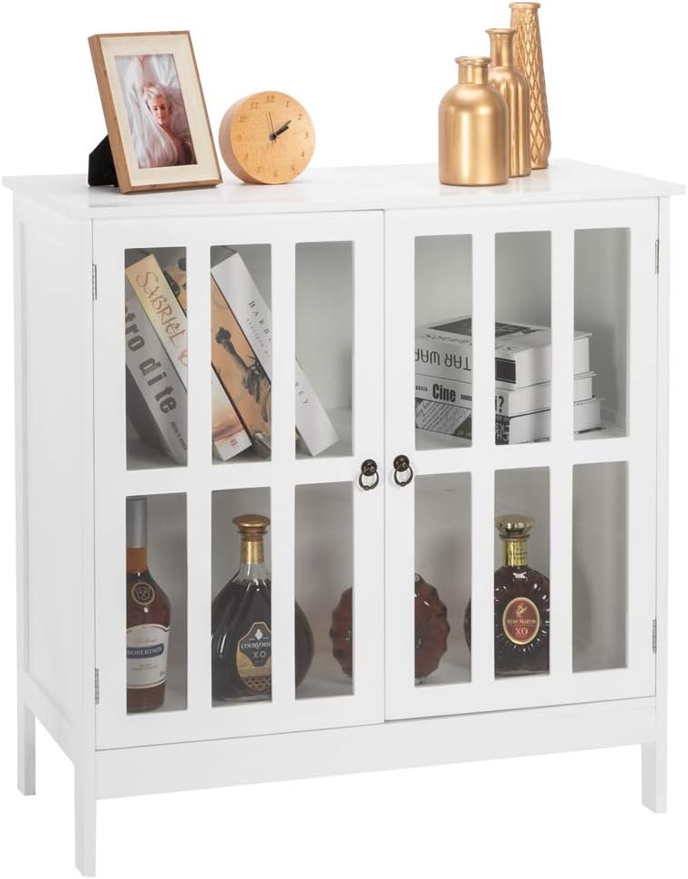 White Buffet Cabinet with Storage L1202