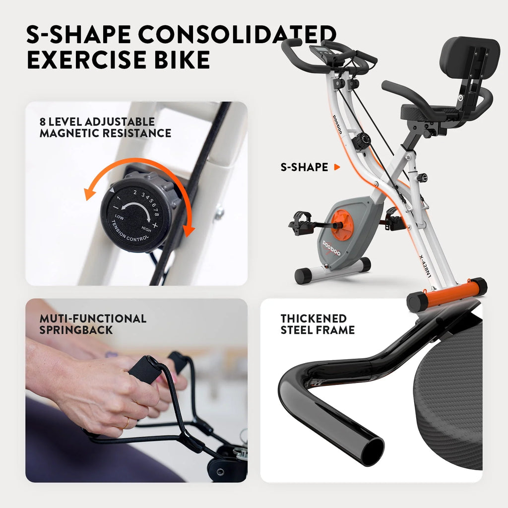 Folding Exercise Bike with 8 Level Adjustable Magnetic Resistance P86997