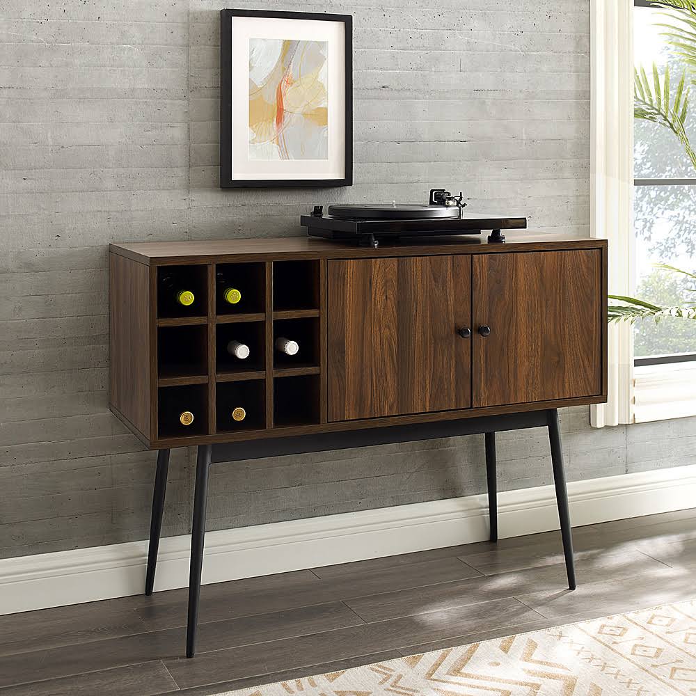 Dark Walnut Bottle Storage Bar Cabinet T24742