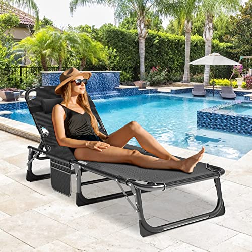 Heavy Duty Adjustable Camping Cot with Mattress & Carrying Bag F27094