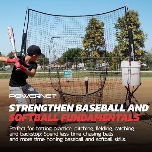 Portable Softball Baseball Training Net with Carrying Bag R908912