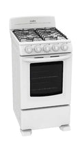 Gas 20” Range White 4 Cooking Zones F557