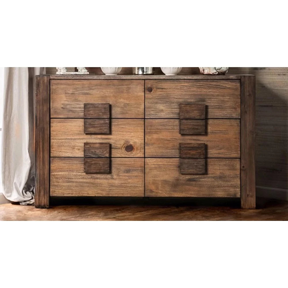 Rustic Natural Brown Wooden Dresser K78203