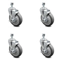 5 inch Thermoplastic Rubber Swivel Caster Set with Brake B26736