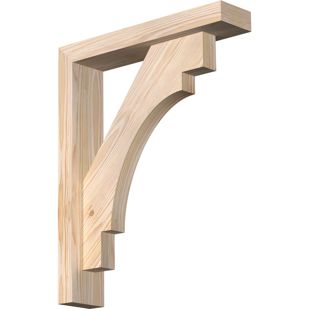 Douglas Fir Smooth Bracket with Offset Brace F954602