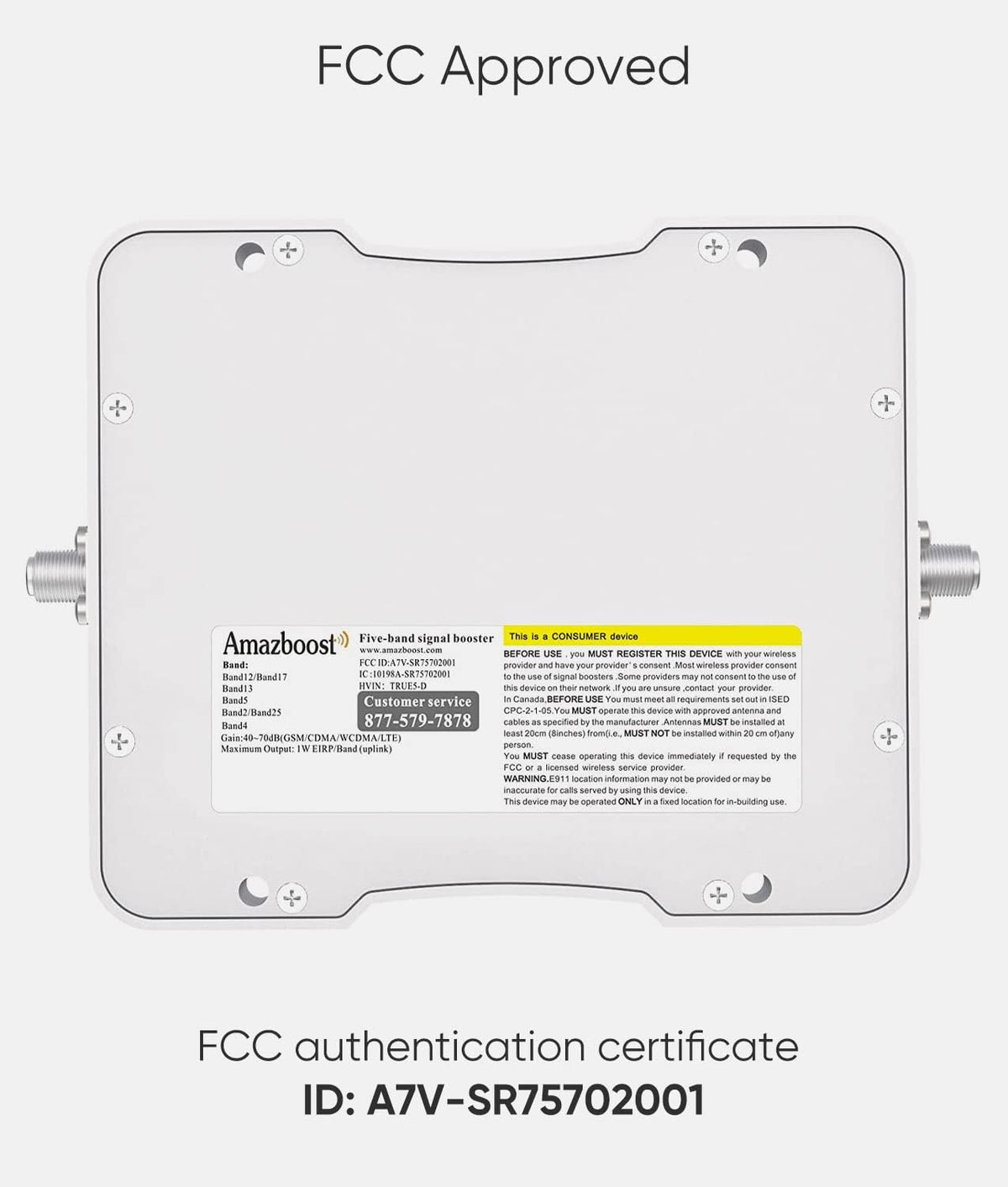 Cell Phone Signal Booster Kit for Home Up to 2,500 sq ft, Boosts 3G/4G/5G LTE Data L6071