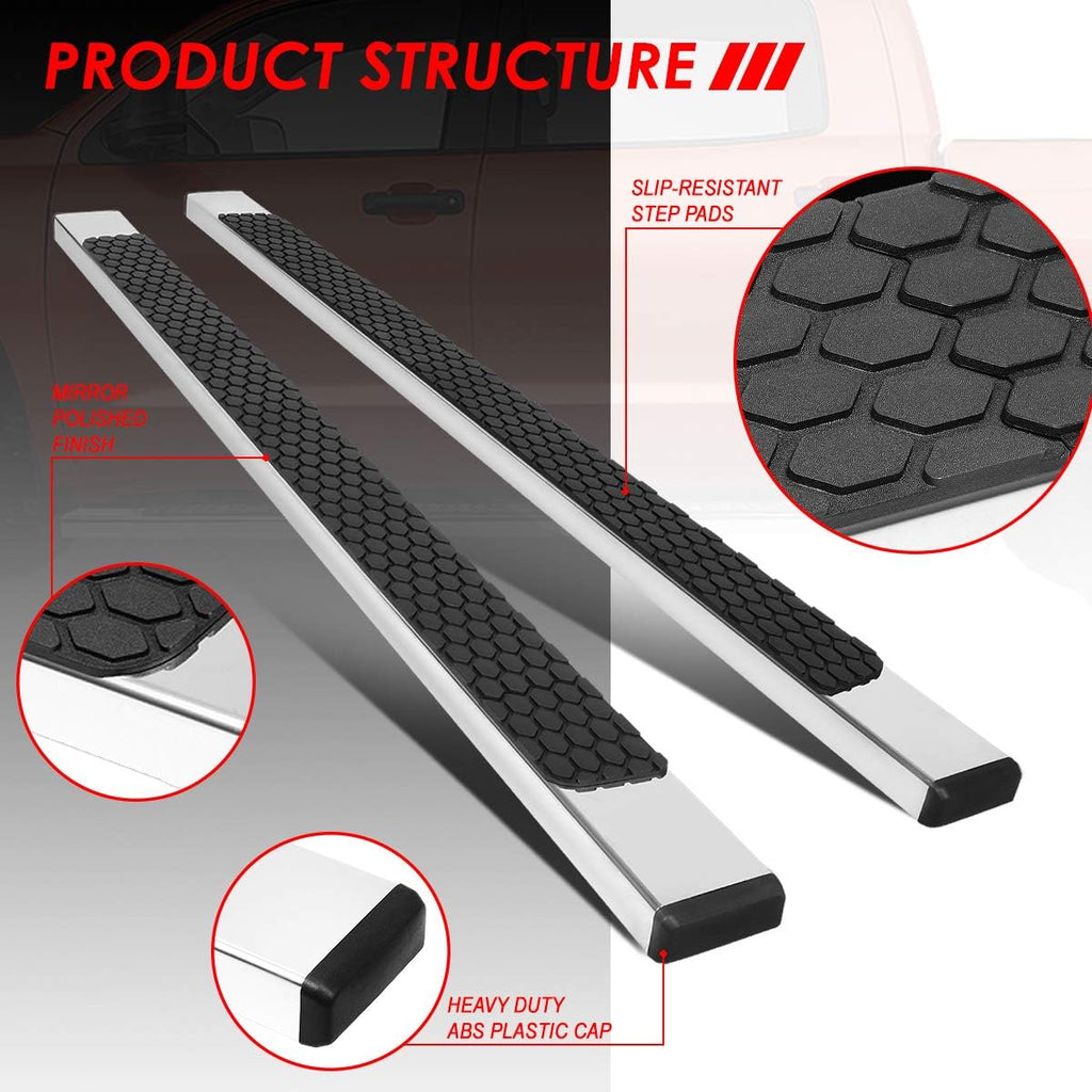 Polished Chrome Stainless Steel Nerf Bar Running Boards H817