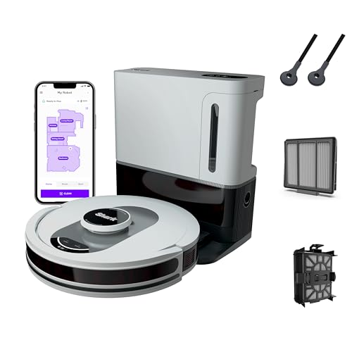 Voice Control Robot Vacuum with Home Mapping, Self-Empty Base, Cool Grey B4855